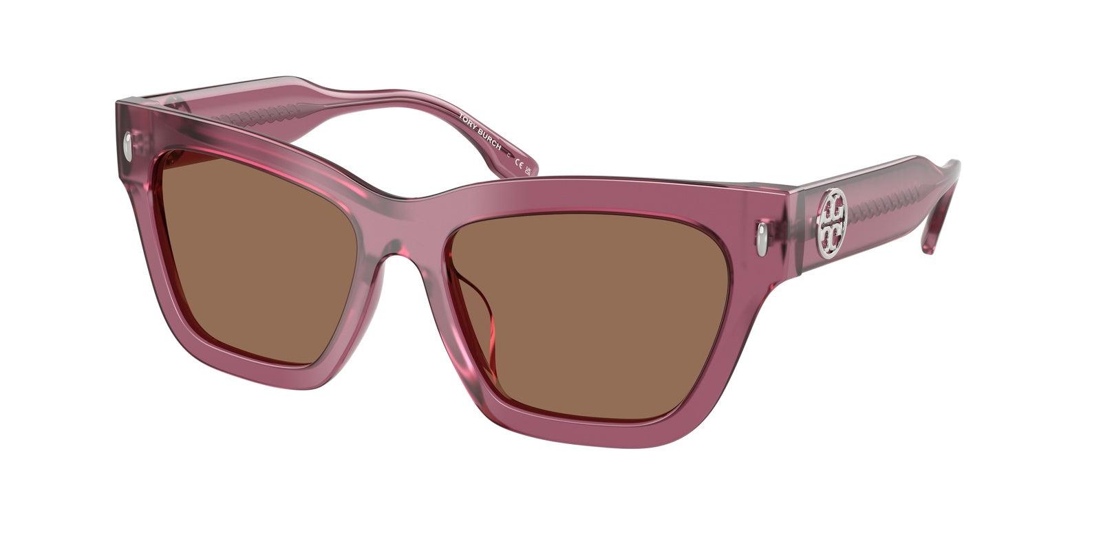 title:Tory Burch Women's 54mm Berry Transparent Sunglasses TY7208U-317973-54;color:Berry Transparent