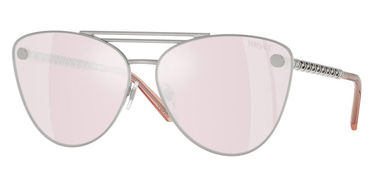 title:Versace Women's 64mm Silver Sunglasses VE2267-10007V-64;color:Silver