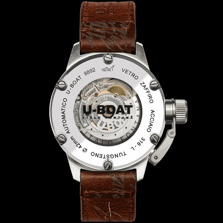 title:U-Boat Men's Classico 42mm Automatic Watch UB-8892;color:Brown