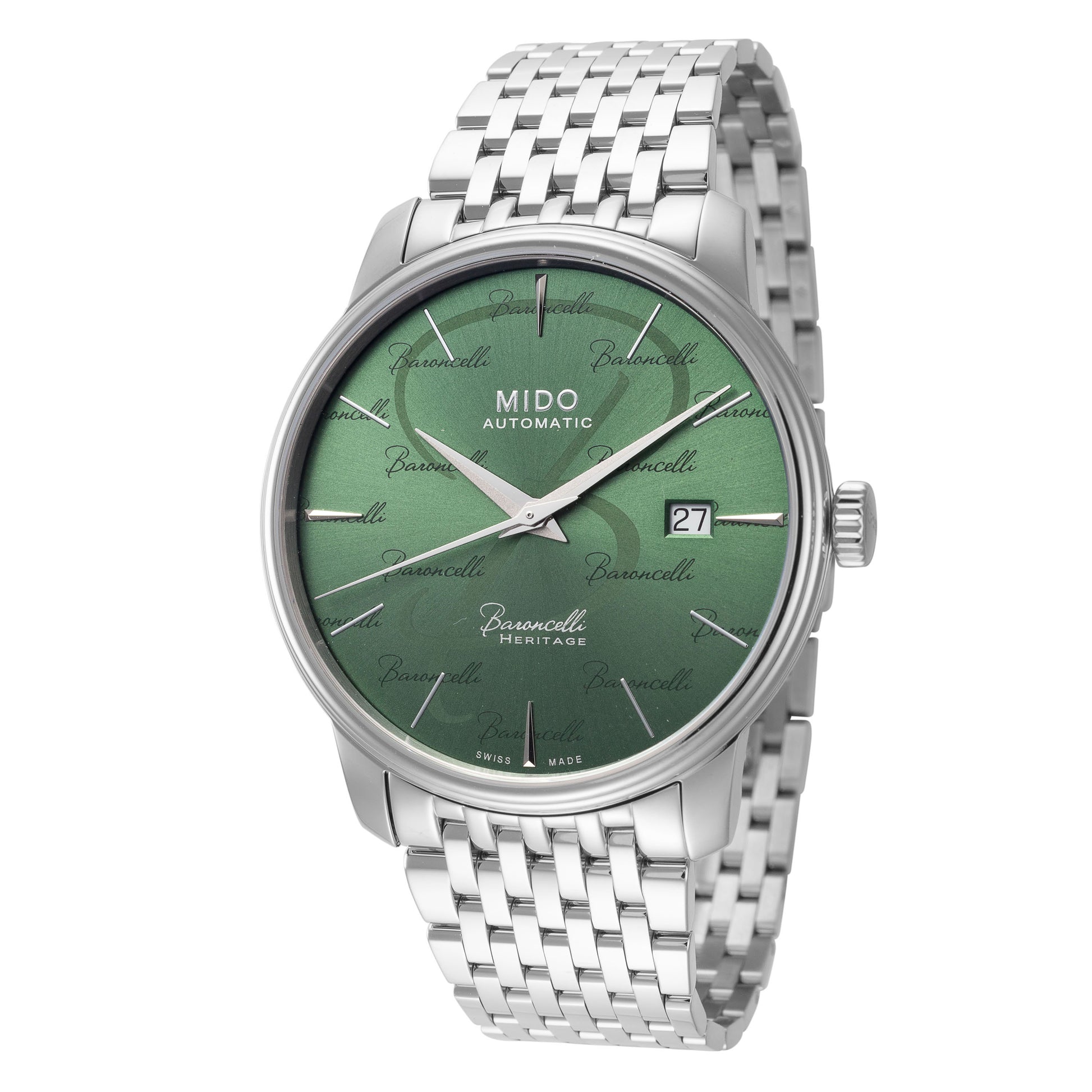 title:Mido Men's Baroncelli 39mm Automatic Watch M0274071109100;color:Silver