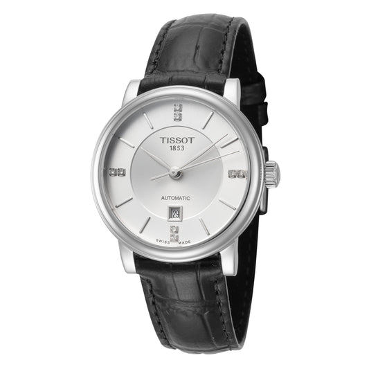 title:Tissot Women's Carson 30mm Automatic Diamond Watch T0502073711704;color:Black