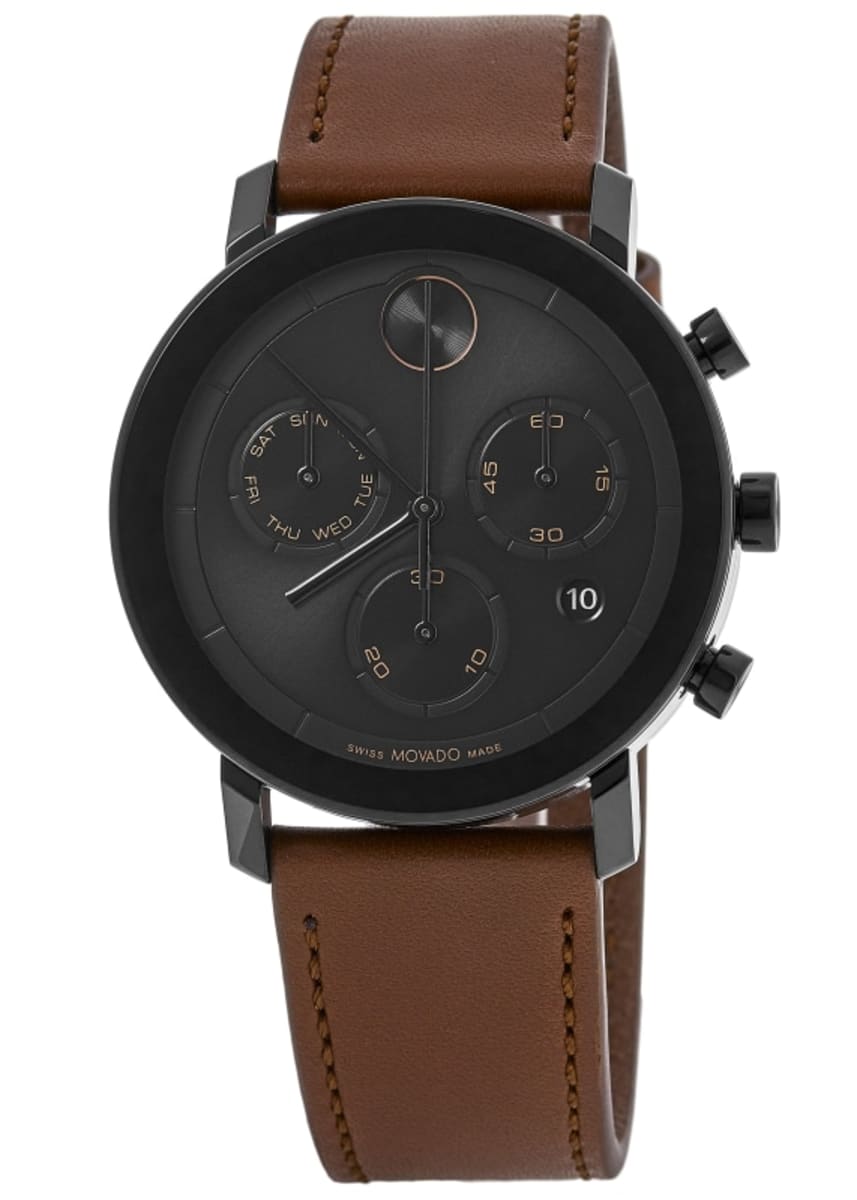 title:Movado Men's Bold 42mm Quartz Watch 3600884;color:Cognac