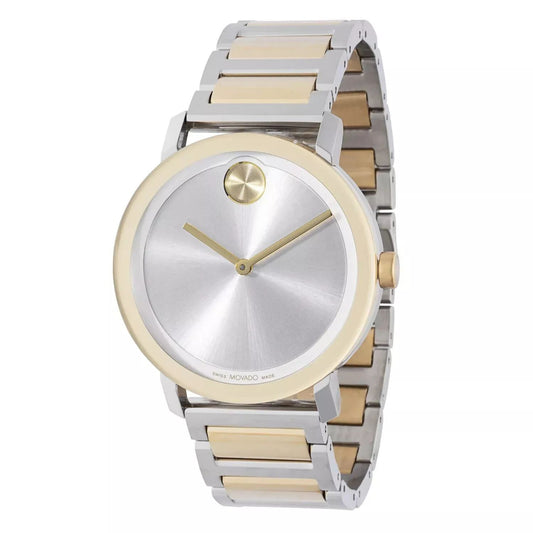 title:Movado Men's Bold 40mm Quartz Watch 3600887;color:Silver and Gold