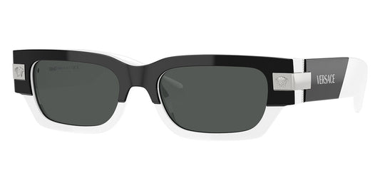 title:Versace Men's 53mm Top Black/White Sunglasses VE4465-545987-53;color:Top Black/White