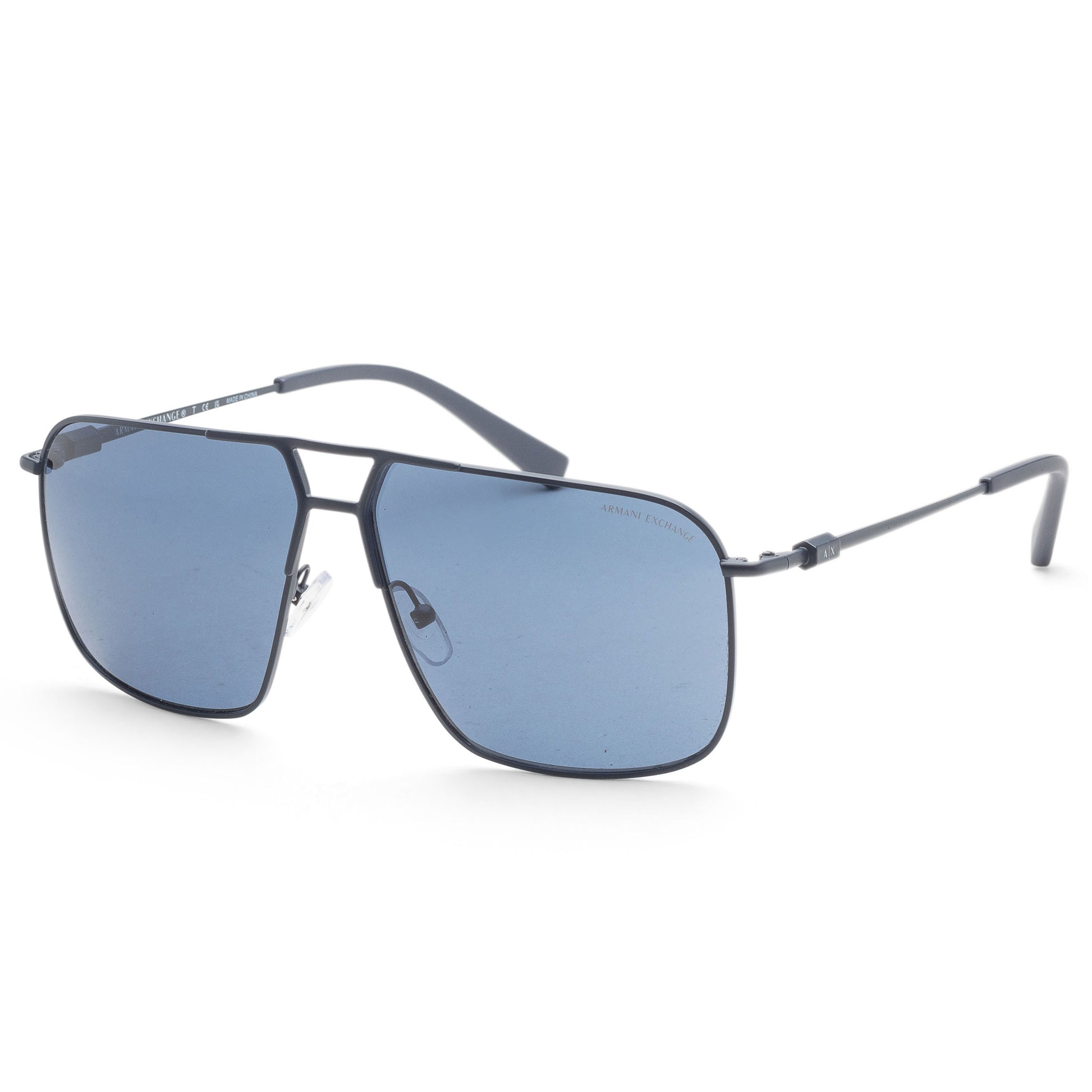 title:Armani Exchange Men's 60mm Matte Blue Sunglasses AX2050S-609980-60;color:Matte Blue