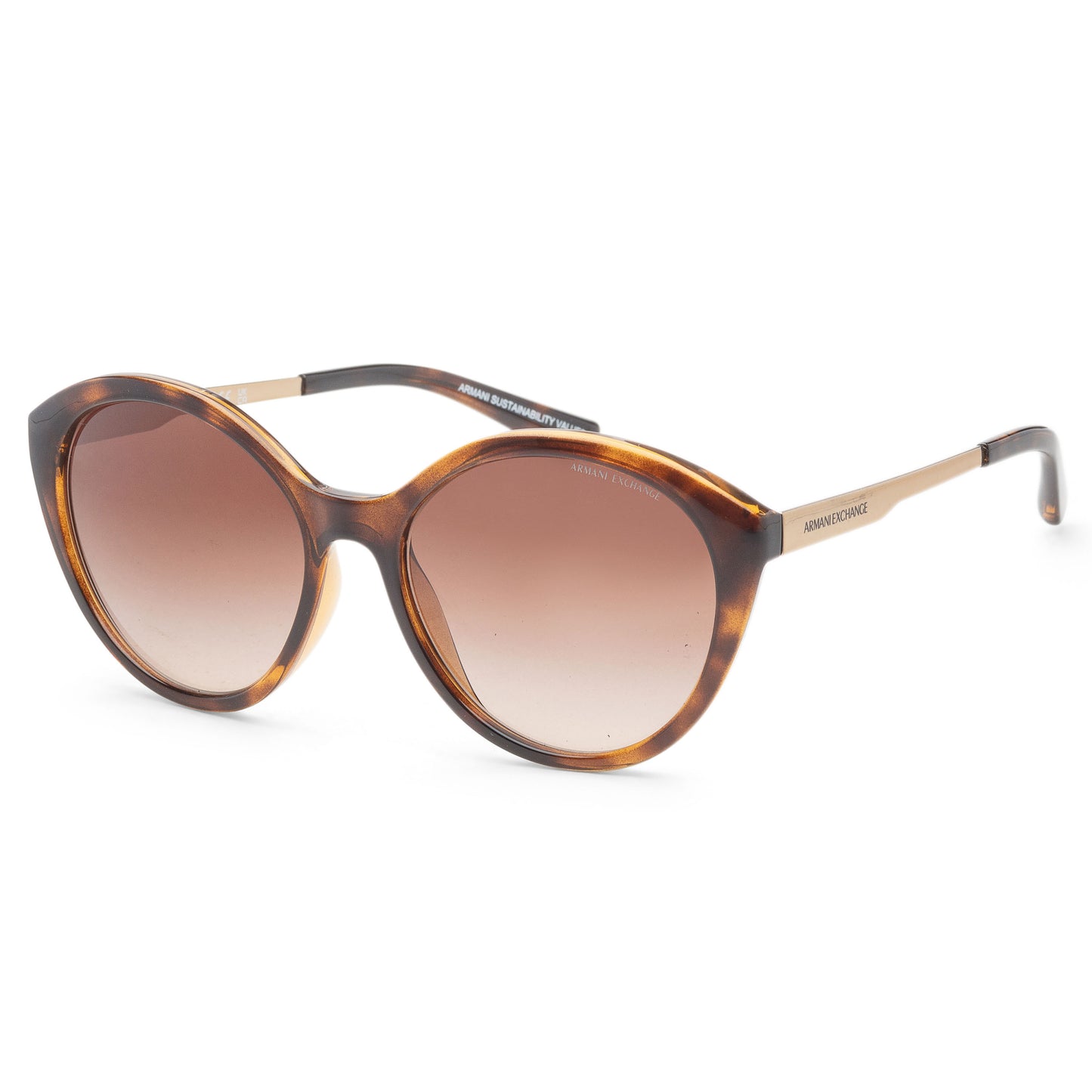 title:Armani Exchange Women's 55mm Shiny Havana Sunglasses AX4134S-821313-55;color:Shiny Havana