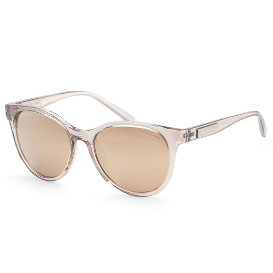 title:Armani Exchange Women's 54mm Shiny Brown Sunglasses AX4144SU-83447P-54;color:Shiny Transparent Brown