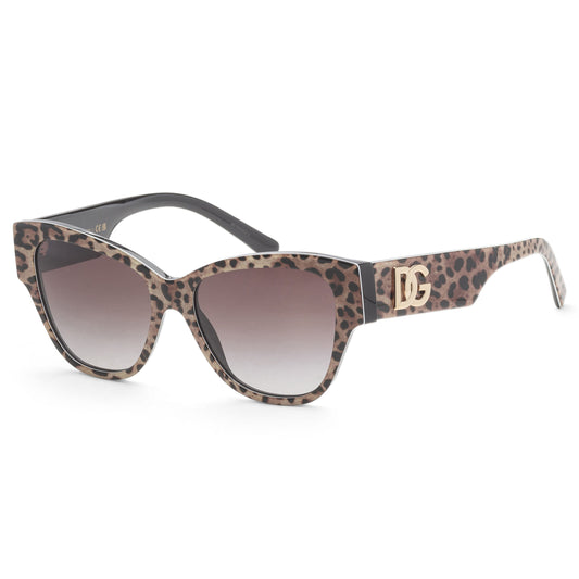 title:Dolce & Gabbana Women's 54mm Leo Brown On Black Sunglasses DG4449-31638G-54;color:Leo Brown On Black