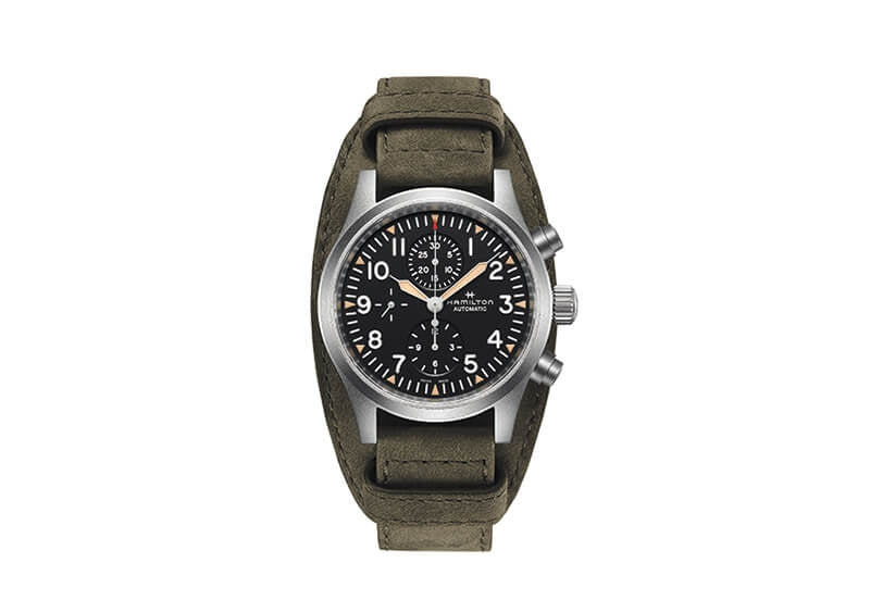 title:Hamilton Men's Khaki Field 44mm Automatic Watch H71706830;color:Green