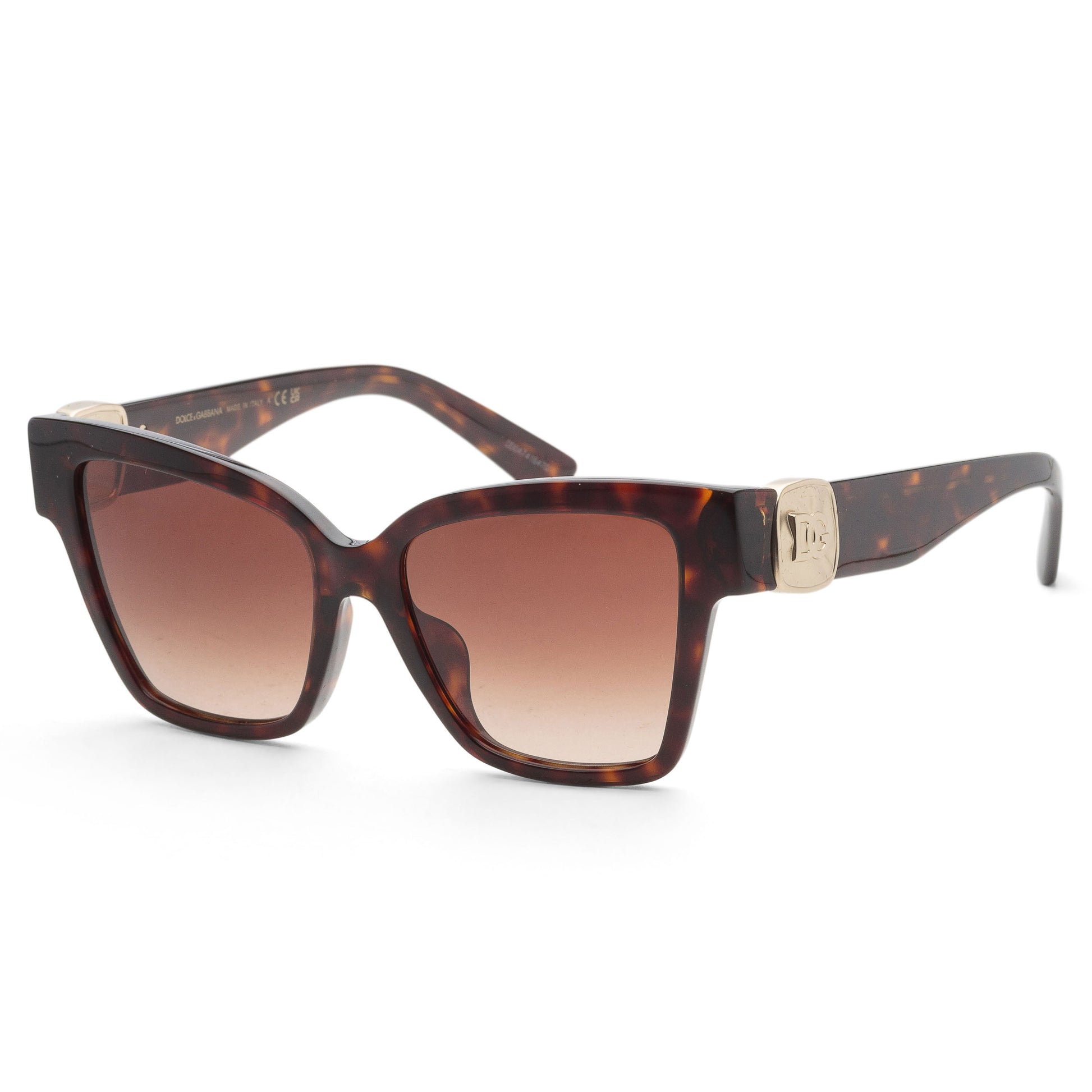 title:Dolce & Gabbana Women's 54mm Havana Sunglasses DG4470F-502-13-54;color:Havana frame, Brown Gradient lens