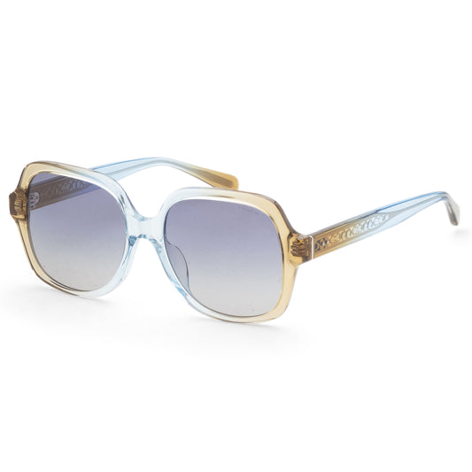 title:Coach Women's 54mm Cider Baby Blue Sunglasses HC8395U-581435-54;color:Cider / Baby Blue frame, Blue Gradient lens