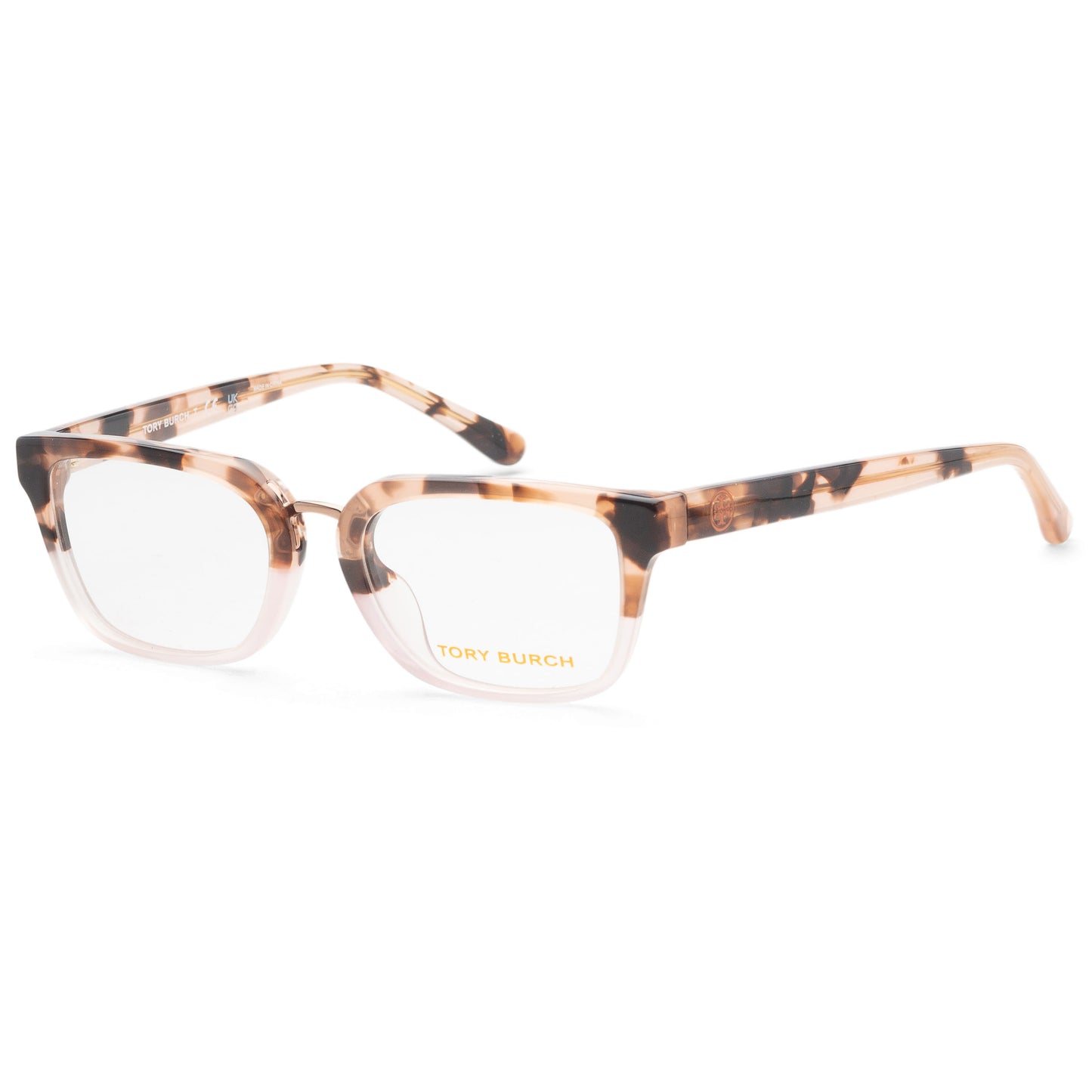 title:Tory Burch Women's 49mm Blush Tortoise Opticals TY2111U-1754-49;color:Blush Tortoise frame, Demo Lens lens