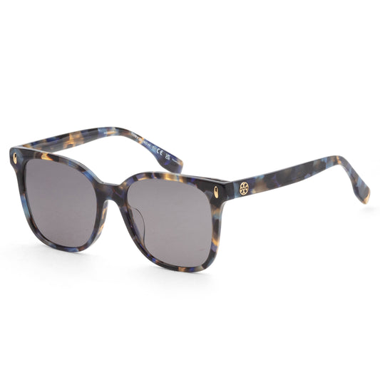 title:Tory Burch Women's 53mm Blue Tortoise Polarized Sunglasses TY7203U-195787-53;color:Blue Tortoise frame, Dark Grey Polar lens