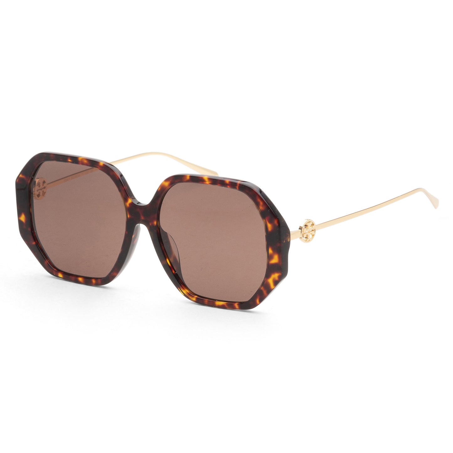 title:Tory Burch Women's 57mm Tortoise Sunglasses TY7204D-196473-57;color:Tortoise frame, Dark Brown lens