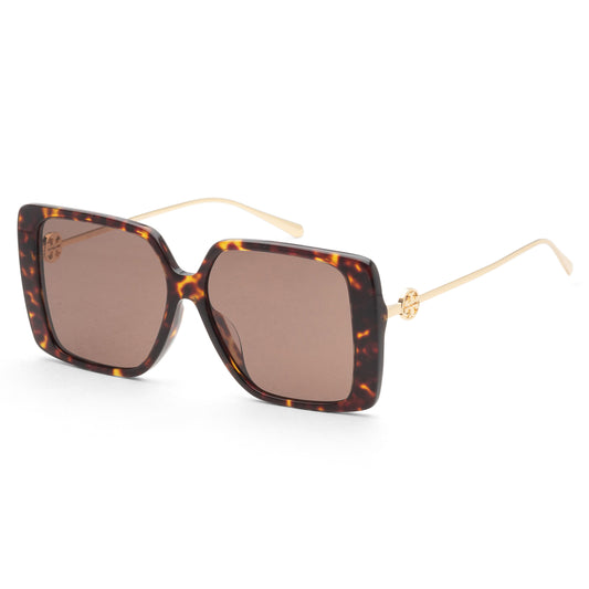 title:Tory Burch Women's 56mm Tortoise Sunglasses TY7205D-196473-56;color:Tortoise frame, Dark Brown lens