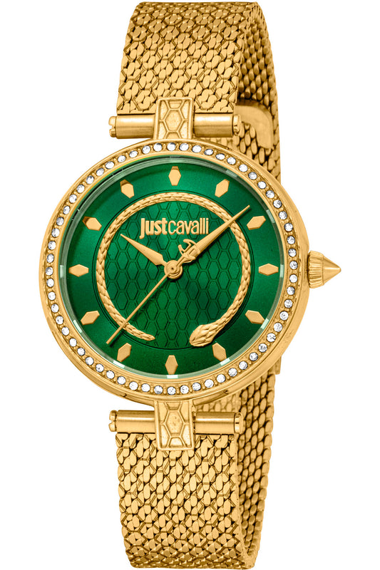 title:Just Cavalli Women's Glam Chic 32mm Quartz Watch JC1L240M0035;color:Gold