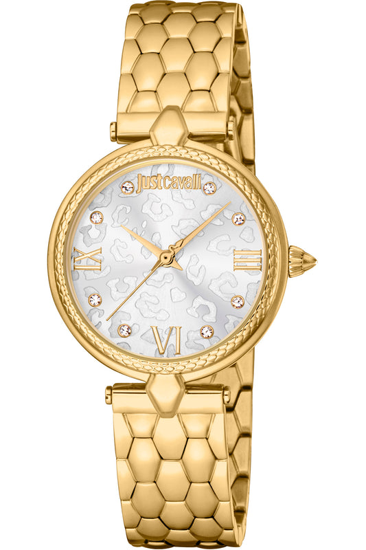 title:Just Cavalli Women's Glam Chic 30mm Quartz Watch JC1L254M0055;color:Gold