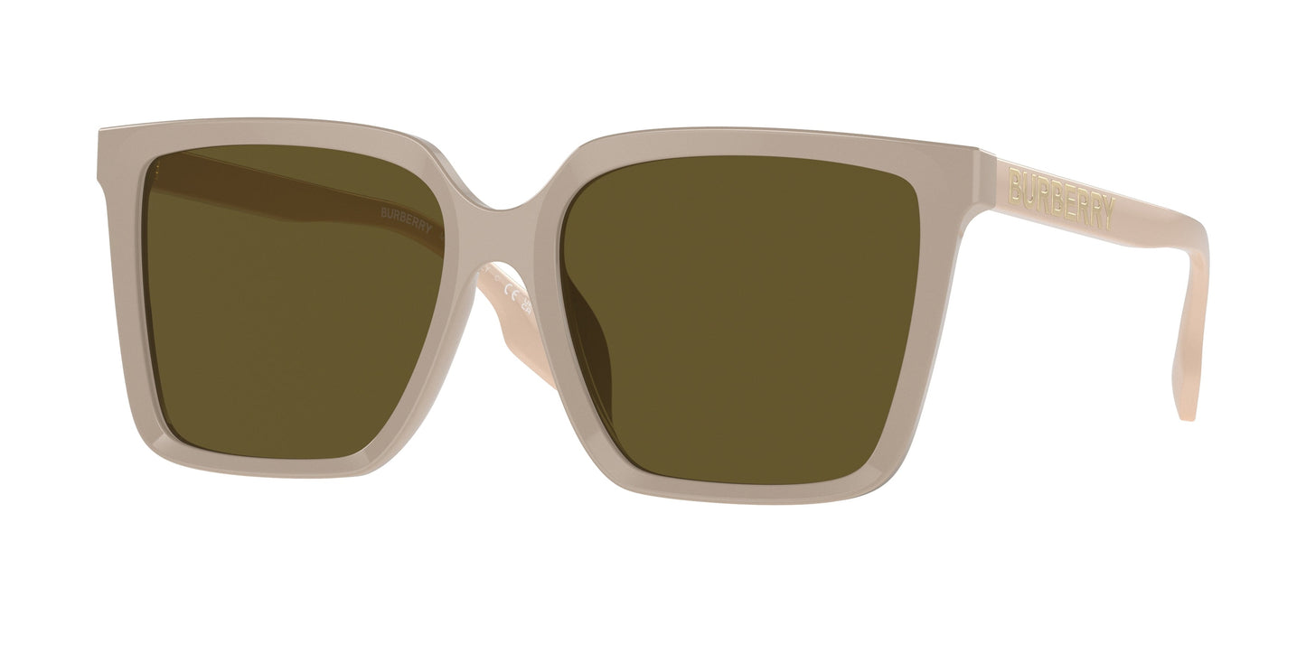 title:Burberry Woman 57mm Beige Sunglasses BE4411D-380773-57;color:Beige frame, Dark Brown lens