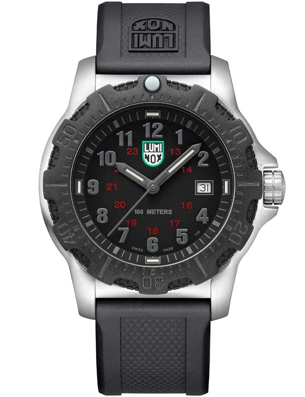 title:Luminox Men's Manta Ray Steel X2.2132 Grey Dial Polyurethane Watch;color:Black