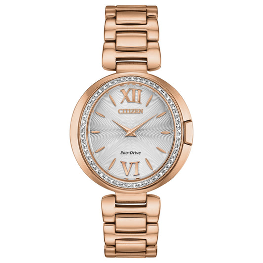 title:Citizen Women's Capella 34mm Solar Quartz Eco-Drive Watch EX1503-54A;color:Rose Gold