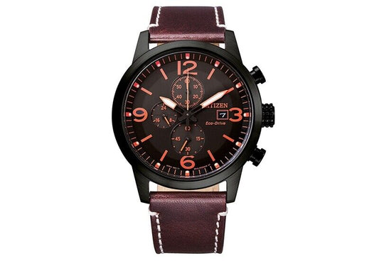 title:Citizen Men's Urban 43mm Solar Quartz Eco-Drive Watch CA0745-11E;color:Brown