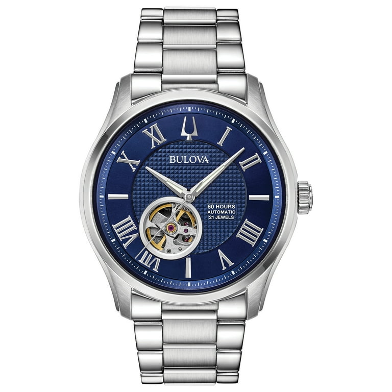 title:Bulova Men's Wilton 42mm Automatic Watch 96A218;color:Silver