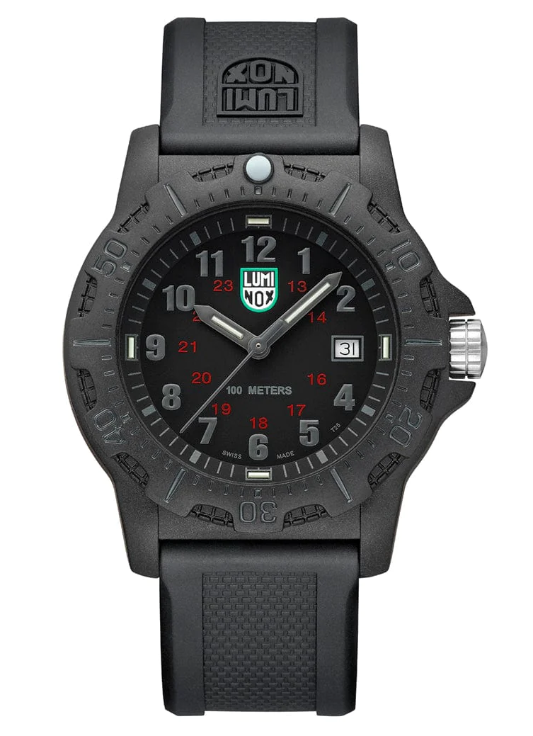 title:Luminox Men's Manta Ray Carbonox X2.2032 Grey Dial Polyurethane Watch;color:Black