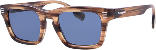 title:Burberry Men's 51mm Brown Sunglasses BE4403-409680-51;color:Brown frame, Dark Blue lens