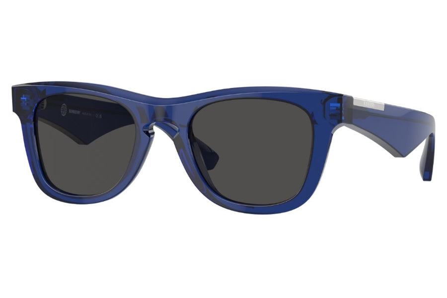 title:Burberry Men's 50mm Check Blue Sunglasses BE4426-411487-50;color:Check Blue frame, Dark Grey lens