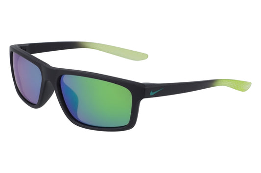 title:Nike Unisex Chronicle 59mm Matte Gridiron Sunglasses CW4654-015-59;color:Matte Gridiron frame, Green Mirror lens