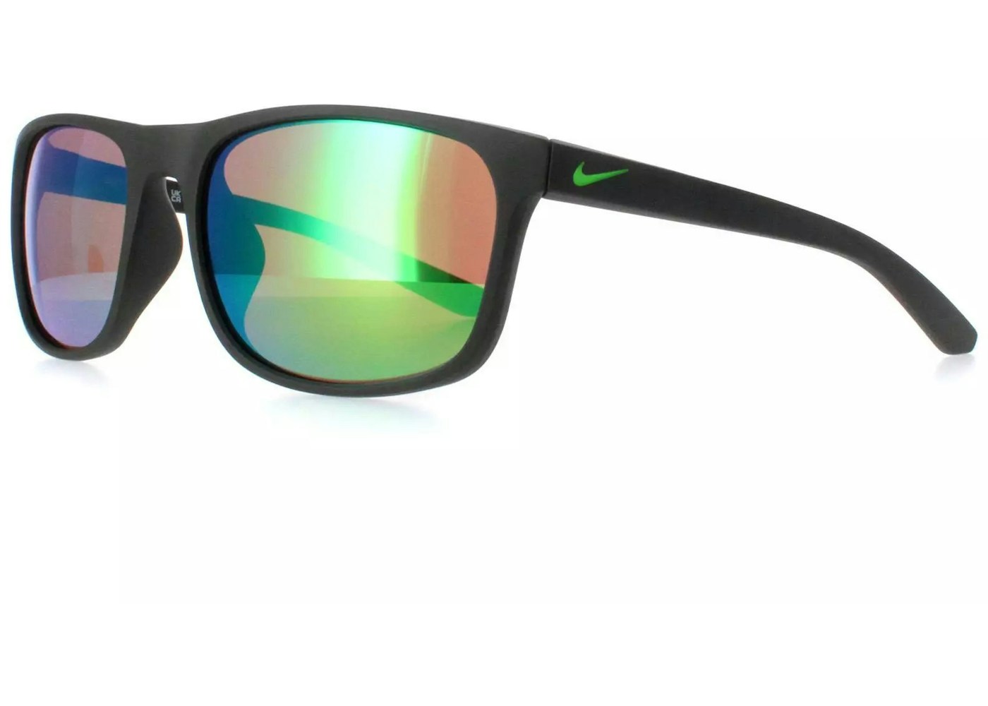 title:Nike Unisex Endure 59mm Matte Sequoia Sunglasses CW4650-355-59;color:Matte Sequoia frame, Green Mirror lens