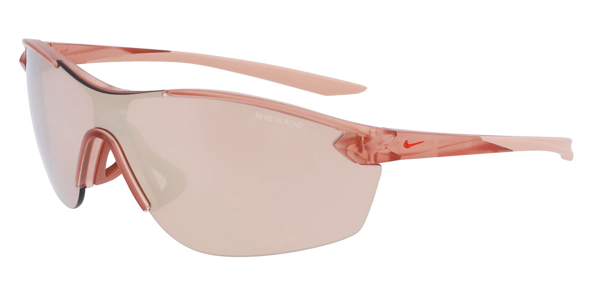 title:Nike Women's 60mm Matte Fossil Rose Sunglasses DV2135-668-60;color:Matte Fossil Rose frame, IR Road Tint lens