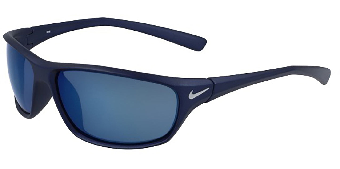 title:Nike Men's Rabid 63mm Matte Obsidian Sunglasses EV1131-404-63;color:Matte Obsidian frame, Blue Flash lens