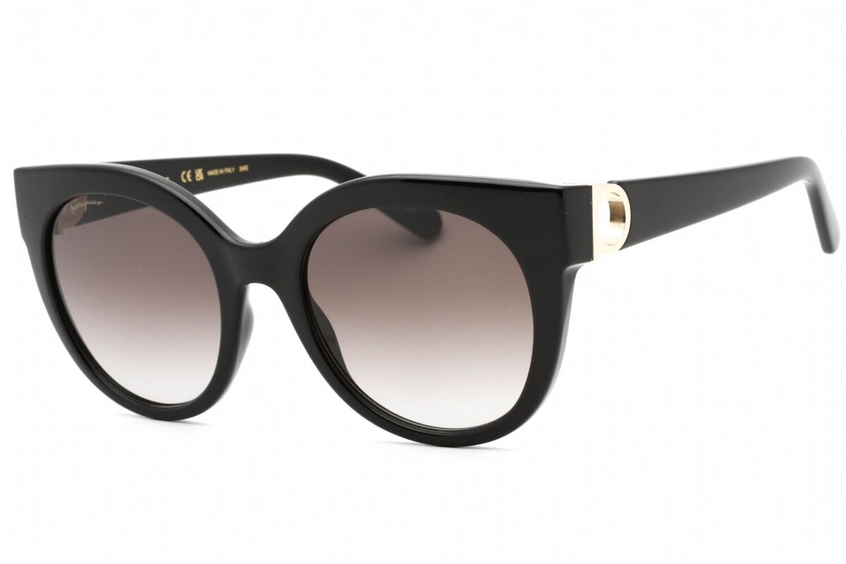 title:Ferragamo Women's 53mm Black Sunglasses SF1031S-001-53;color:Black frame, Grey Gradient lens