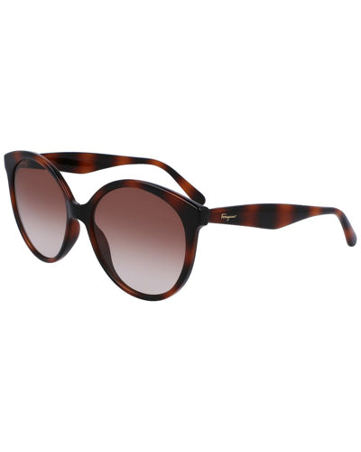 title:Ferragamo Women's 58mm Tortoise Sunglasses SF1071S-240-58;color:Tortoise frame, Brown Gradient lens