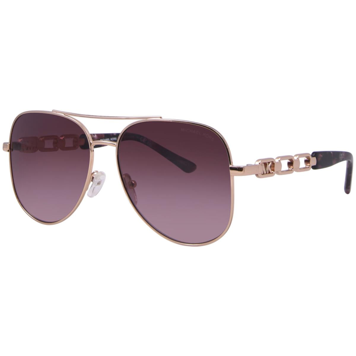 title:Michael Kors Women's Chianti Rose Gold Sunglasses MK1121-11088H-58;color:Rose Gold frame, Cordovan lens