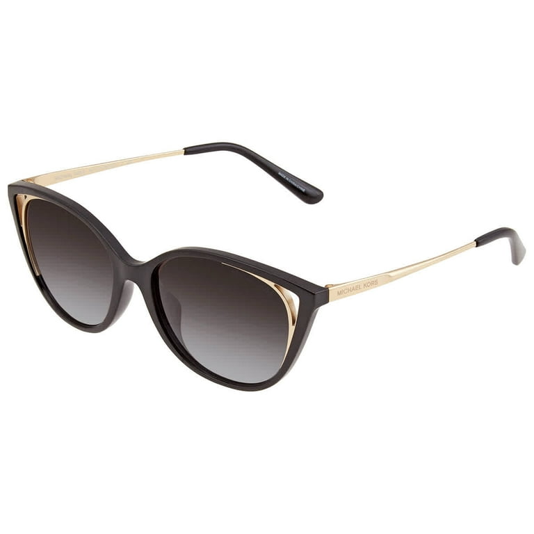 title:Michael Kors Women's Alexandria� Bio Black Sunglasses MK2152U-30058G-55;color:Bio Black frame, Grey Gradient lens