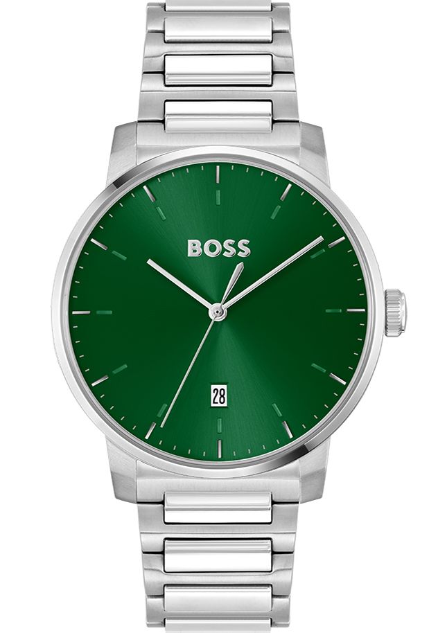 title:Hugo Boss Men's Dean 41mm Quartz Chronograph Watch 1514134;color:Silver