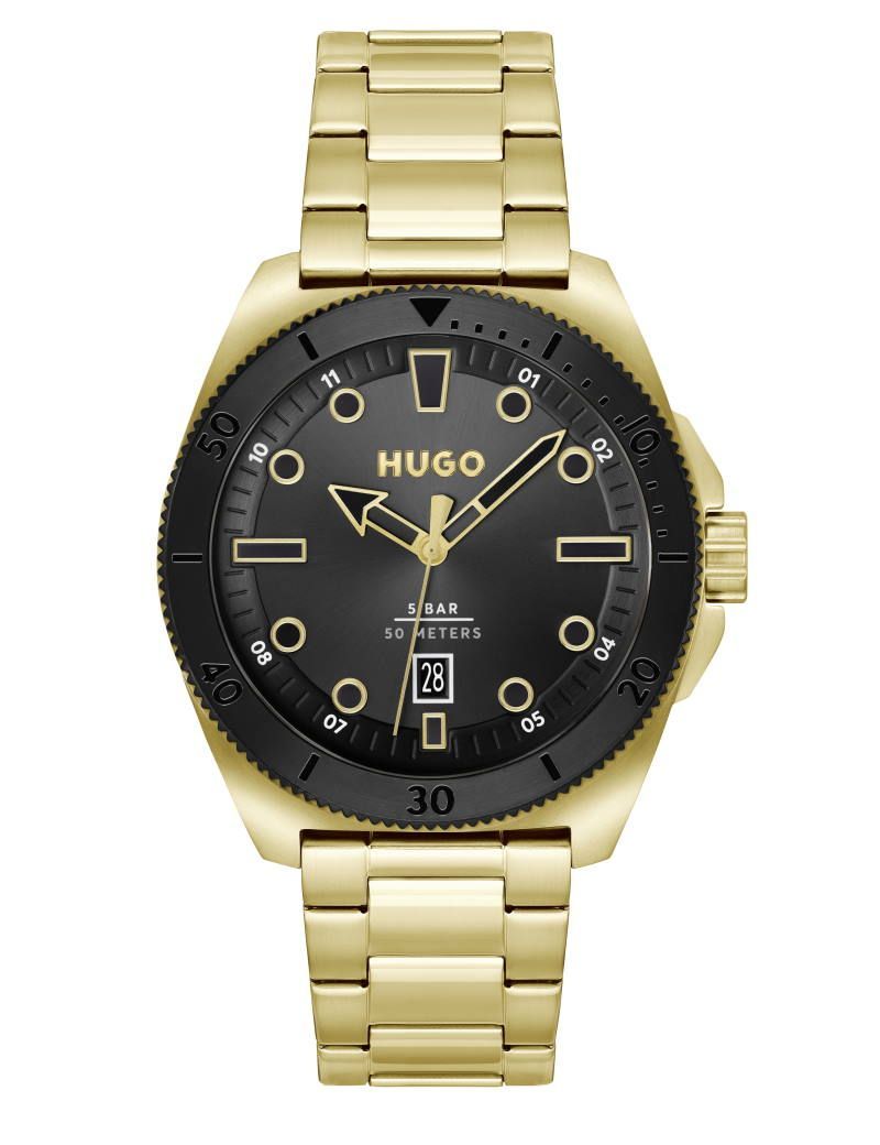 title:Hugo Boss Men's Visit 44mm Quartz Watch 1530304;color:Gold