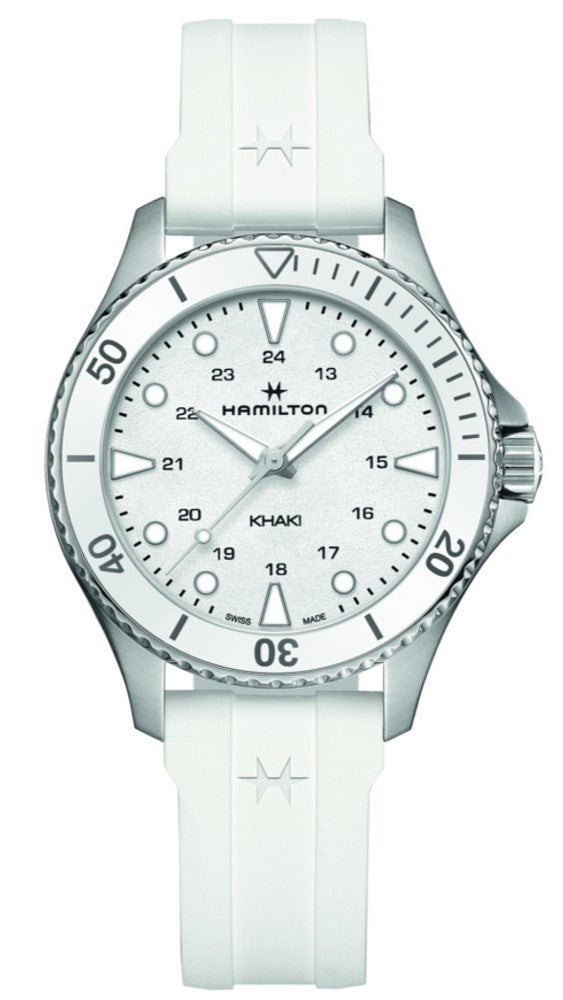 title:Hamilton Men's Khaki Navy 37mm Quartz Watch H82221310;color:White