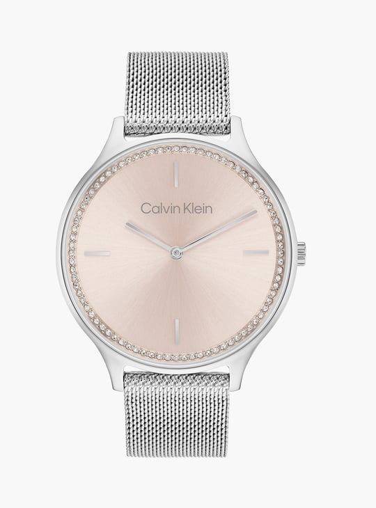 title:Calvin Klein Women's Timeless 38mm Quartz Watch 25100004;color:Silver