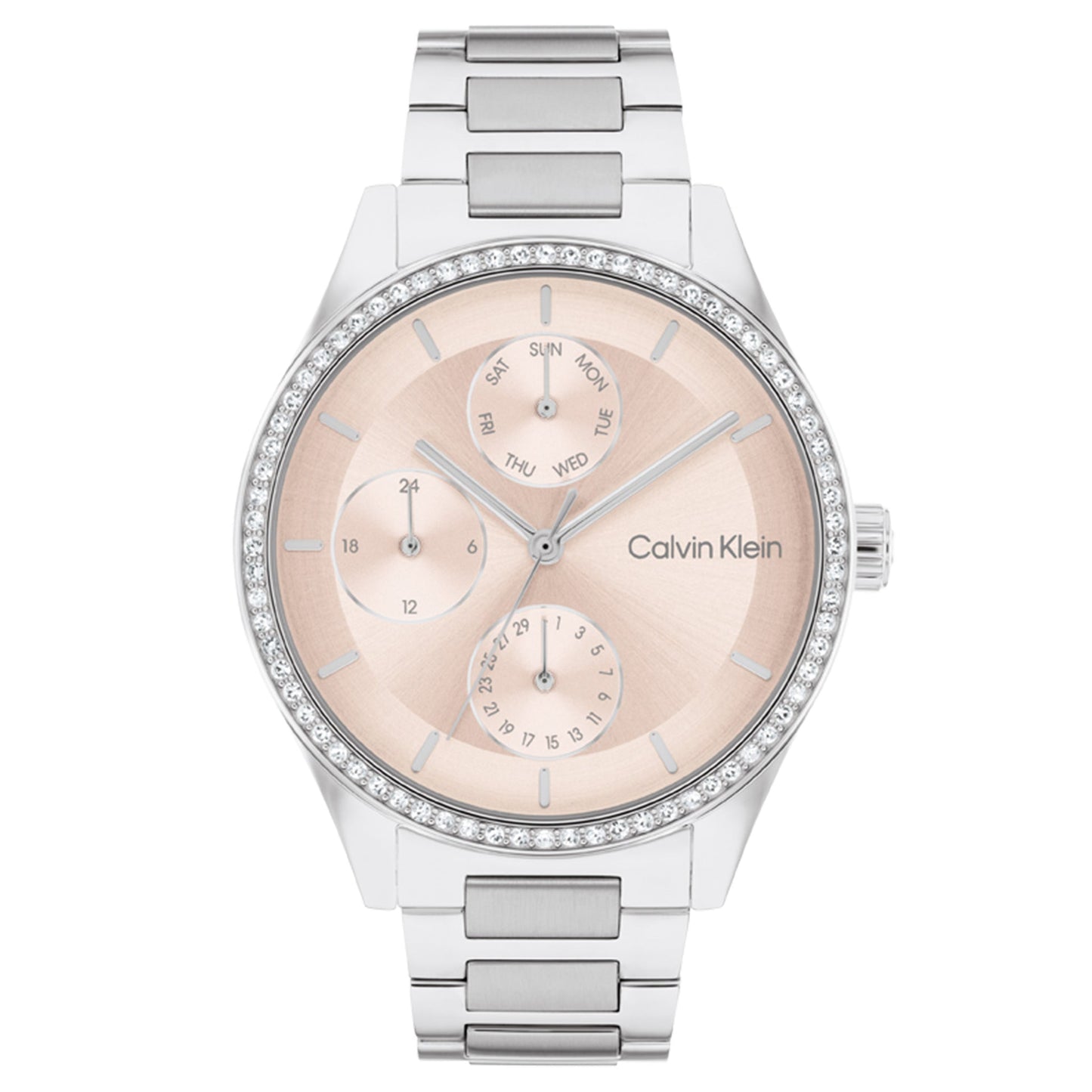 title:Calvin Klein Women's Spark 38mm Quartz Watch 25100007;color:Silver