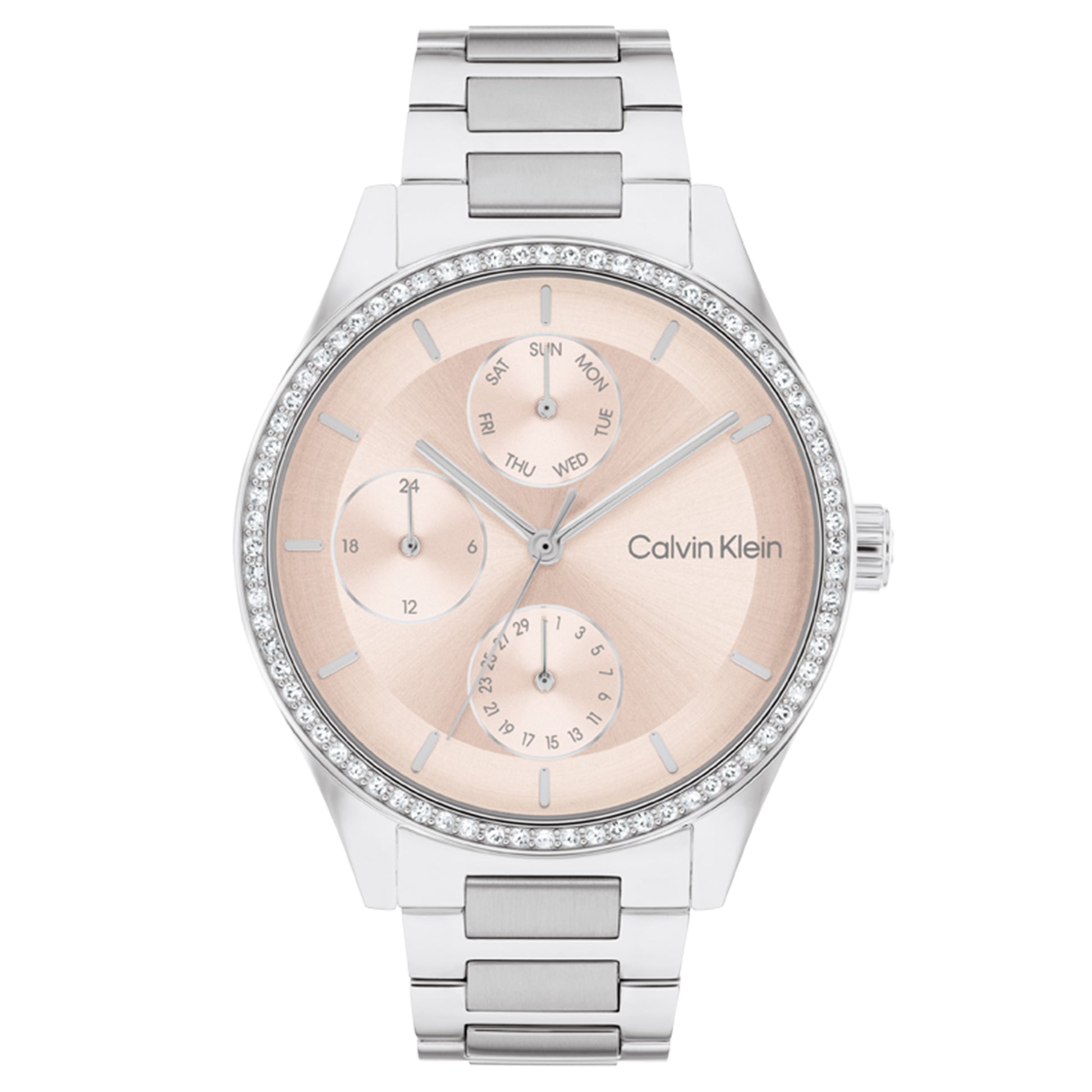 title:Calvin Klein Women's Spark 38mm Quartz Watch 25100007;color:Silver