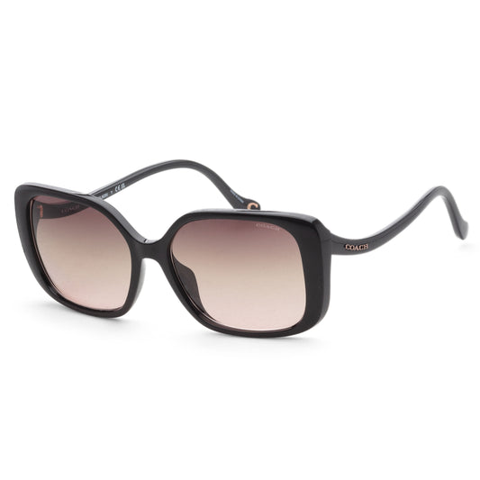 title:Coach Women 56mm Black Sunglasses HC8376U-5002U8-56;color:Black frame, Grey Pink Gradient lens