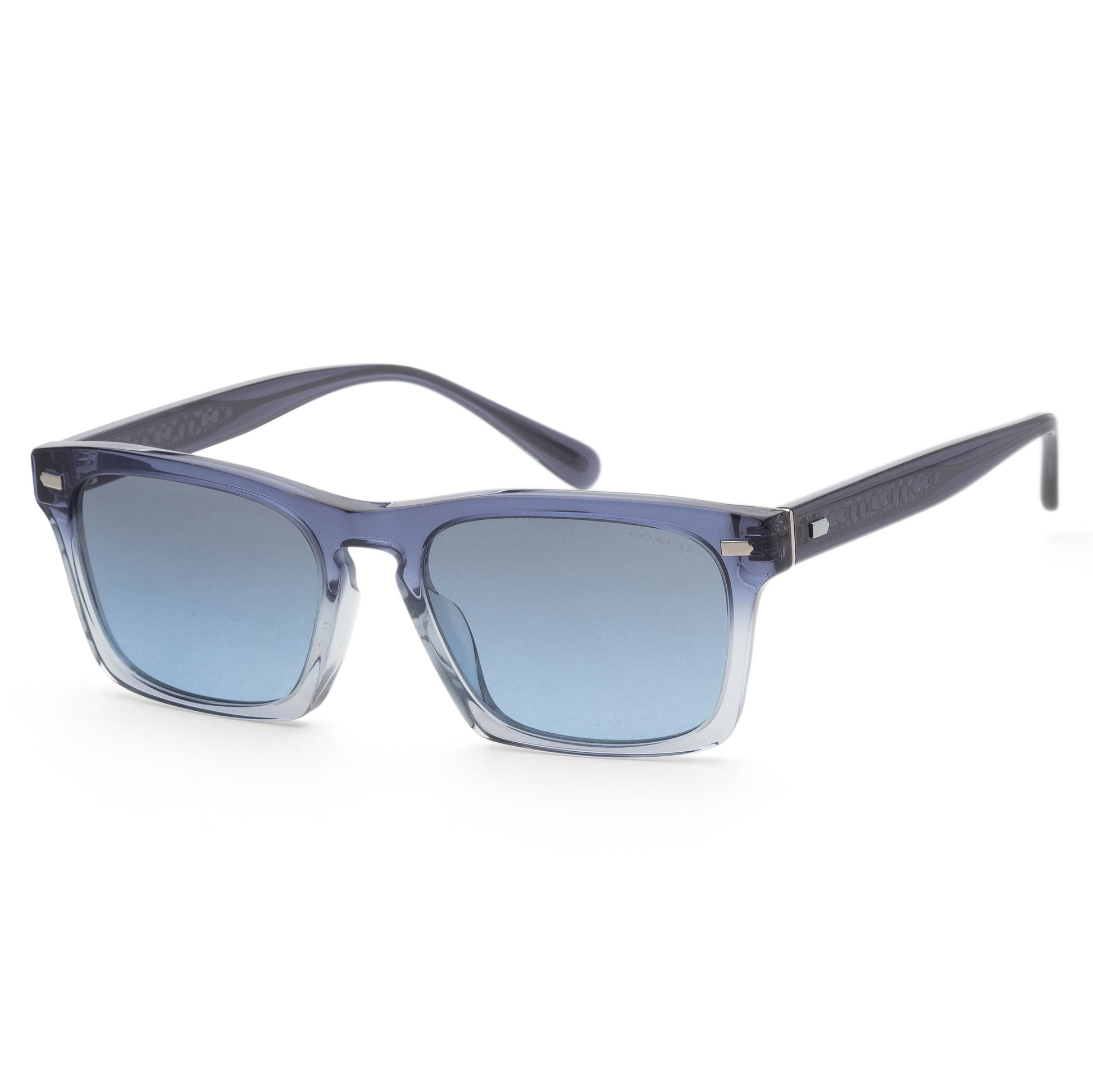 title:Coach Man 57mm Blue Gradient Sunglasses HC8397U-58168F-57;color:Blue Gradient frame, Smoke Blue Gradient lens