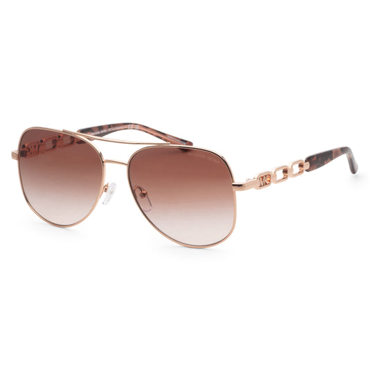 title:Michael Kors Women 58mm Rose Gold Sunglasses MK1121-110813-58;color:Rose Gold frame, Brown Pink Gradient lens