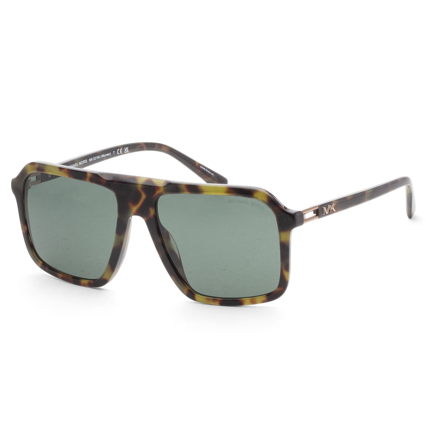 title:Michael Kors Man 58mm Olive Tortoise Sunglasses MK2218U-39433H-58;color:Olive Tortoise frame, Olive Green lens