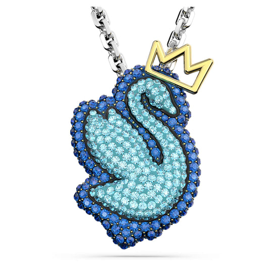 title:Swarovski Women's Swan Blue Crystal Necklace 5649194;color:Blue