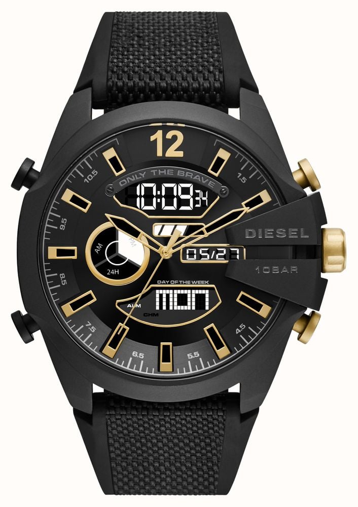 title:Diesel Men's Mega Chief 51mm Quartz Watch DZ4552;color:Black