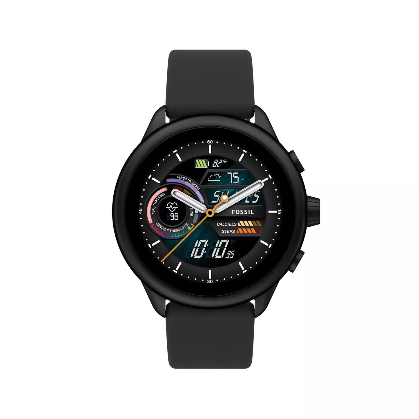 title:Fossil Men's Gen 6 Wellness 44mm Quartz Smartwatch FTW4069;color:Black